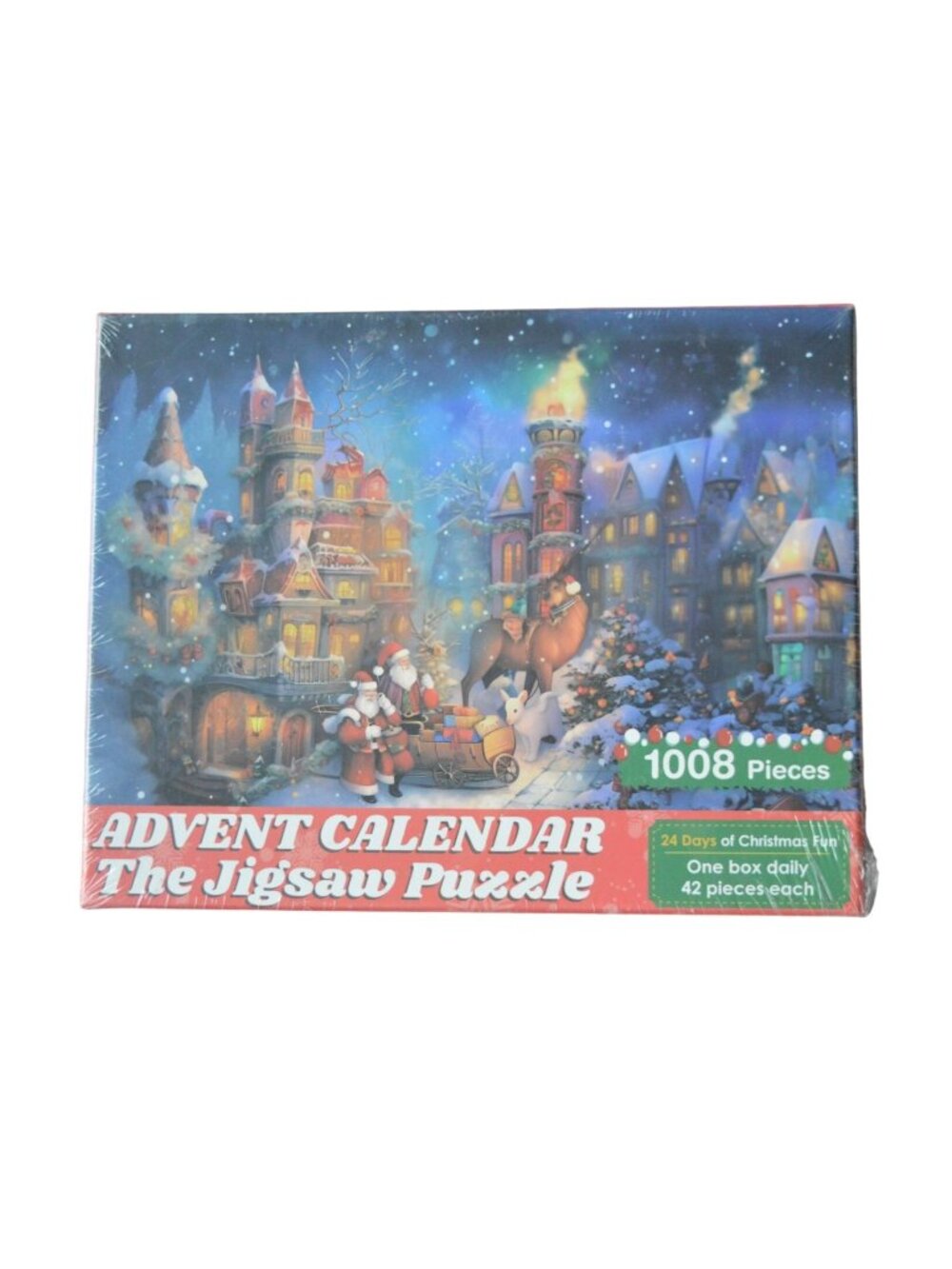 Advent Calendar Jigsaw Puzzle 1008 Pieces Christmas Holiday Countdown 24 Days Fe